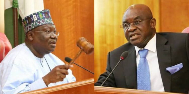Lawan Lauds David Mark for Strengthening Senate and Nigerian Democracy