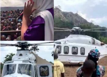 The gang-up against Senator Natasha:..Defies ban Order, arrives her constituency by helicopter
