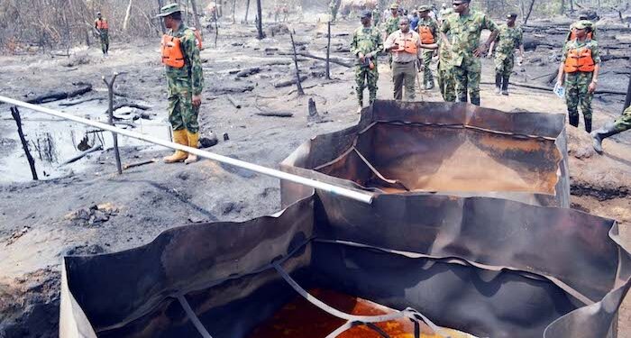 Nigerian Navy Destroys Nine Illegal Refineries in Rivers State