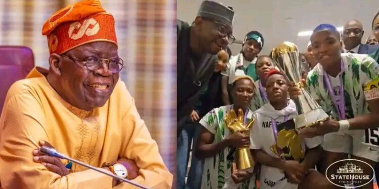 WAFCON Victory: Tinubu, In Video Call To Falcons, Says Anxious To Receive Trophy