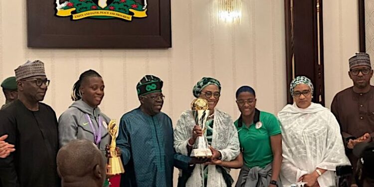 Tinubu Gifts $100k, 3-Bedroom Apartments, Confers OON on Super Falcons,