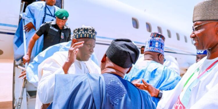 Bola Ahmed Tinubu Assures Greater Prosperity During Adamawa Visit, Praises Ahmadu Umaru Fintiri and Nuhu Ribadu