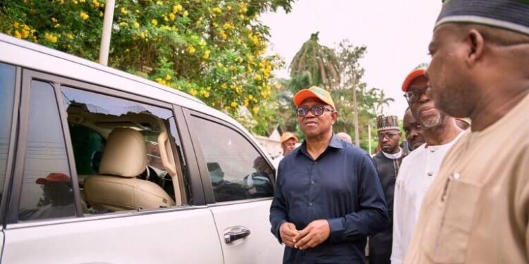 Gunmen Attack Peter Obi’s Convoy at Chief John Odigie-Oyegun’s Benin Residence