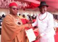 Oborevwori Presents Staff Of Office To Akpomudje