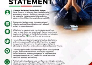 Bindow steps down as Adamawa ADC Governorship aspirant