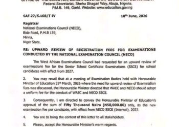 NANS REJECTS FEDERAL MINISTRY OF EDUCATION’S APPROVAL OF THE UPWARD REVIEW OF WAEC AND NECO EXAMINATION FEES, DEMANDS IMMEDIATE REVERSAL