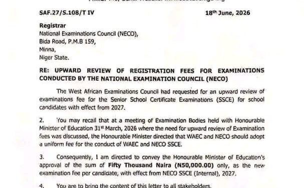 NANS REJECTS FEDERAL MINISTRY OF EDUCATION’S APPROVAL OF THE UPWARD REVIEW OF WAEC AND NECO EXAMINATION FEES, DEMANDS IMMEDIATE REVERSAL