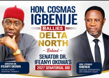 2027: HON. COSMOS IGBENIJE RALLIES DELTA NORTH BEHIND SENATOR DR. IFEANYI OKOWA’s SENATORIAL BID