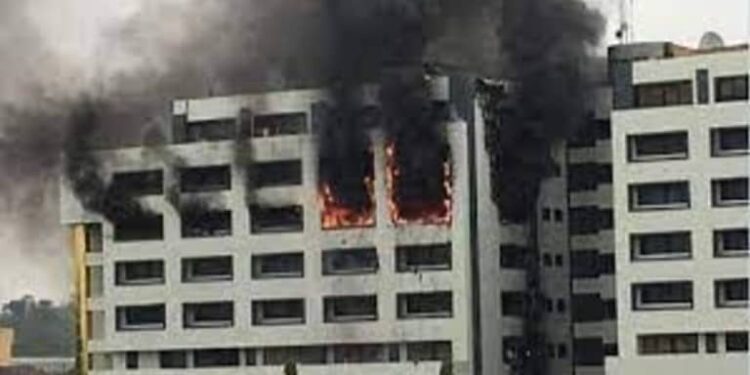 Fire Guts Federal Mortgage Bank Headquarters in Abuja