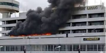 JUST IN: Fire breaks out at Lagos airport Terminal 2