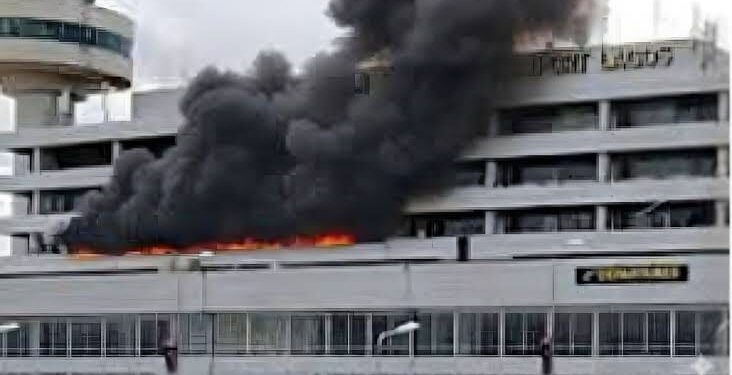 JUST IN: Fire breaks out at Lagos airport Terminal 2